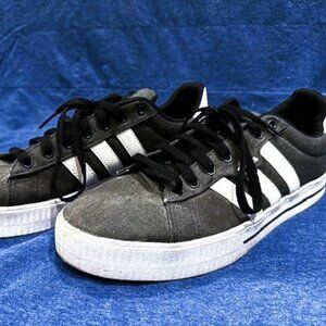 Adidas Canvas Sneakers | Men’s 10.5 Black with White 3-Stripes